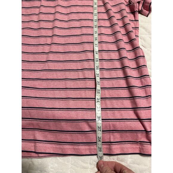 Jos. A. Bank RESERVE Polo Shirt Men's Size Large Pink Striped Golf NWT - Picture 6 of 6